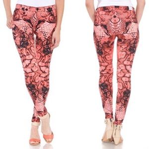 NWT Hudson Jeans Nico Snake-print Super Skinny